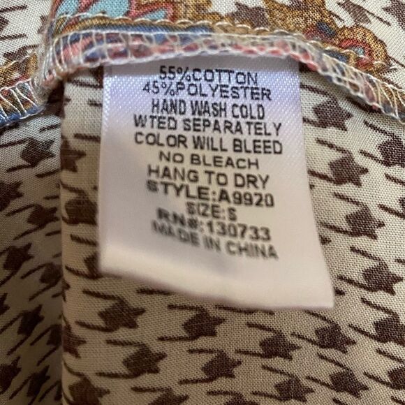 Umgee‎ Boho Houndstooth And Paisley Lace Tunic Top - Picture 5 of 8